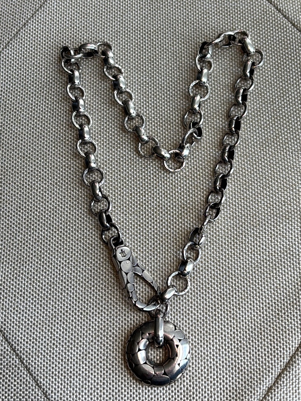John Hardy Kali Pebble Donut Necklace